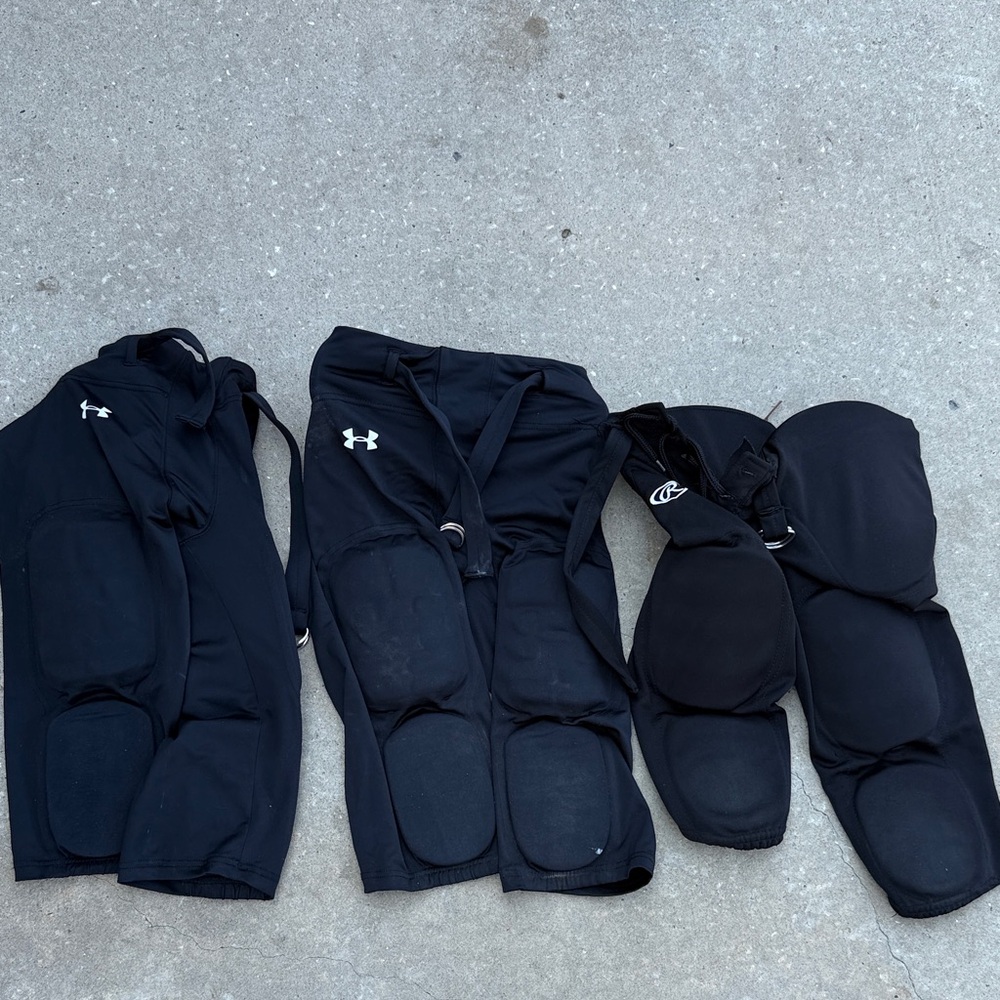 3 youth Xlarge black football padded pants